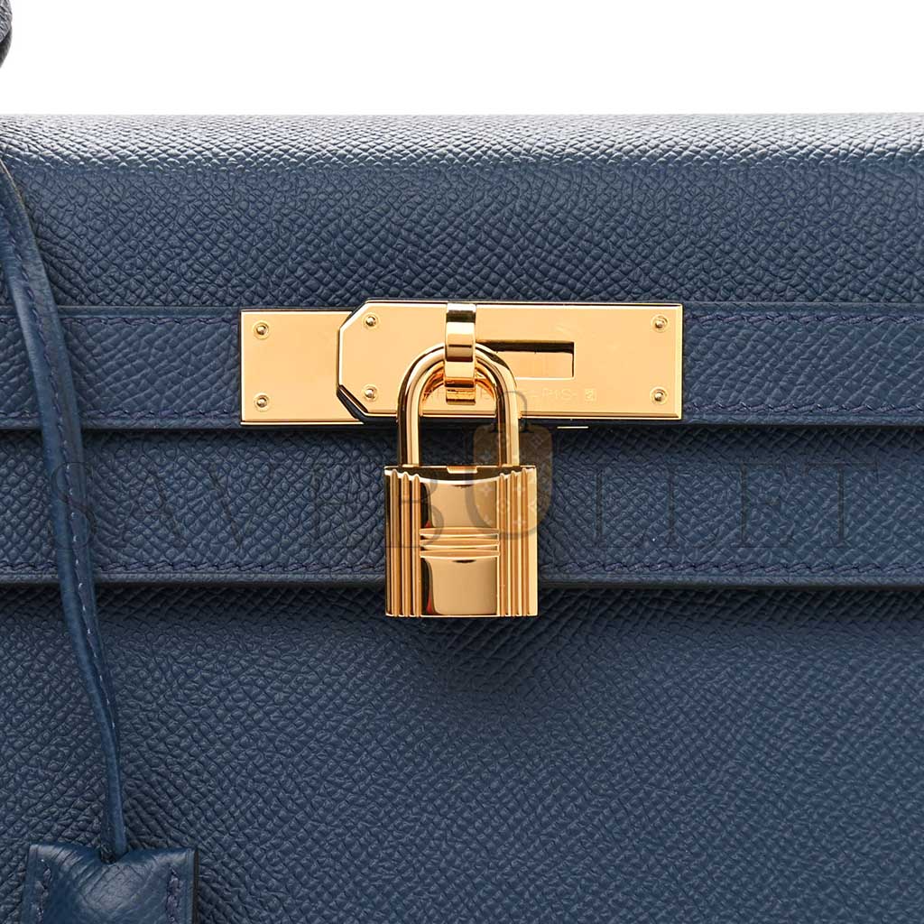 HERMÈS EPSOM KELLY SELLIER 28 BLEU DE MALTE (28*22*10cm)